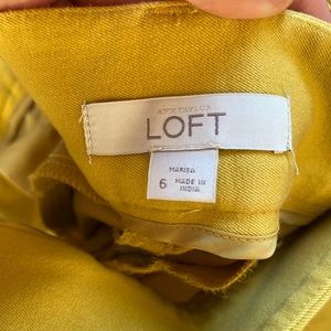 Yellow business casual ankle size pants